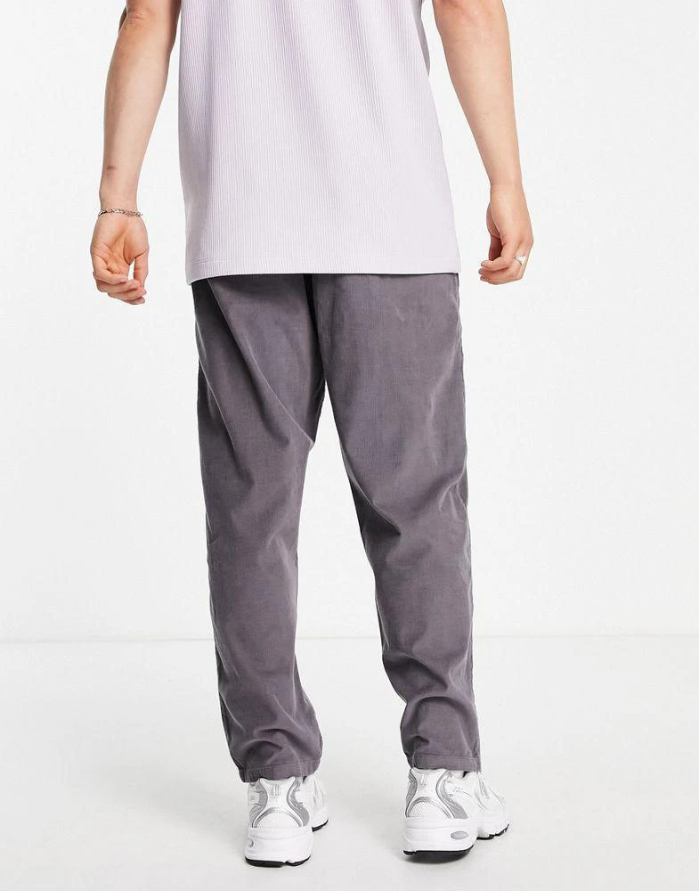 商品ASOS|ASOS DESIGN balloon fit trousers in charcoal cord,价格¥141,第2张图片详细描述