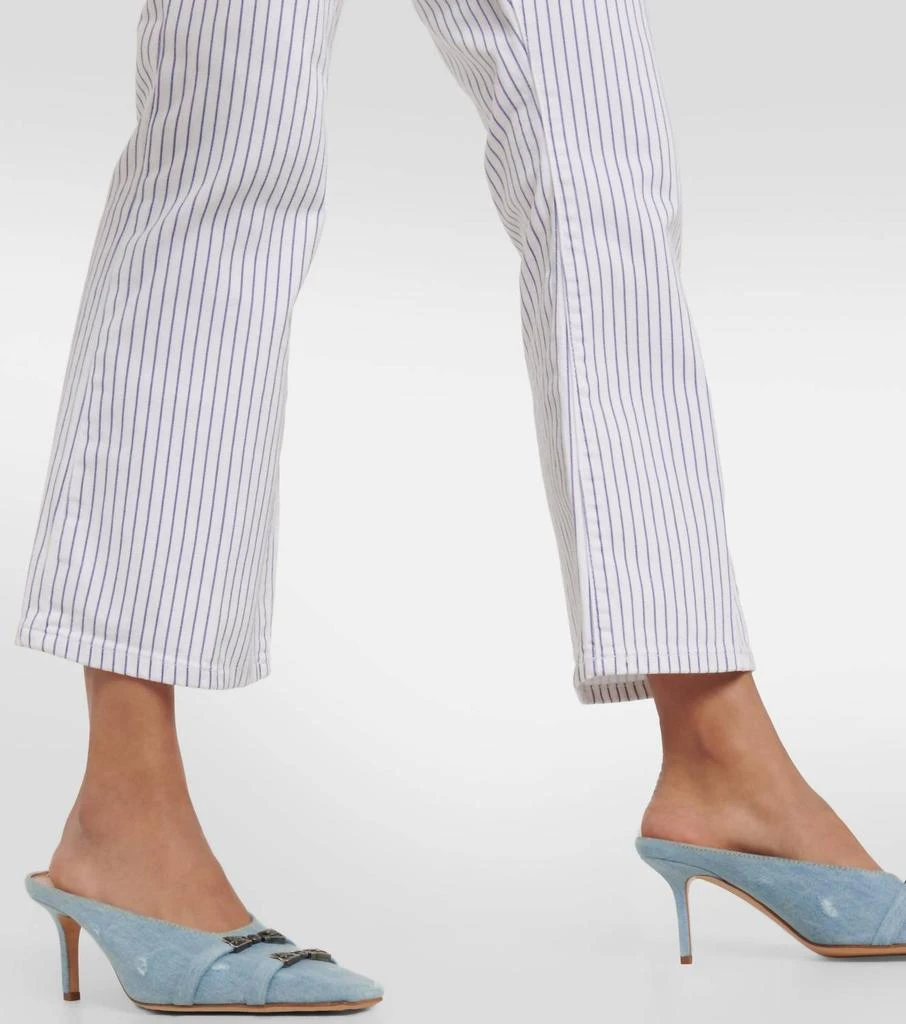 商品FRAME|Le Crop Mini Boot Striped Jeans In White,价格¥1319,第3张图片详细描述