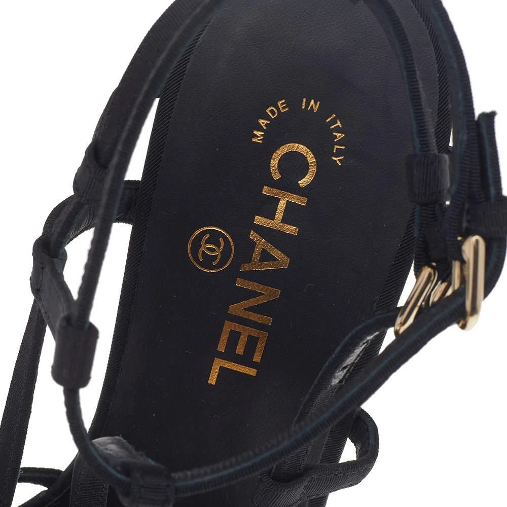 Chanel Black Fabric Strappy Sandals Size 40 商品