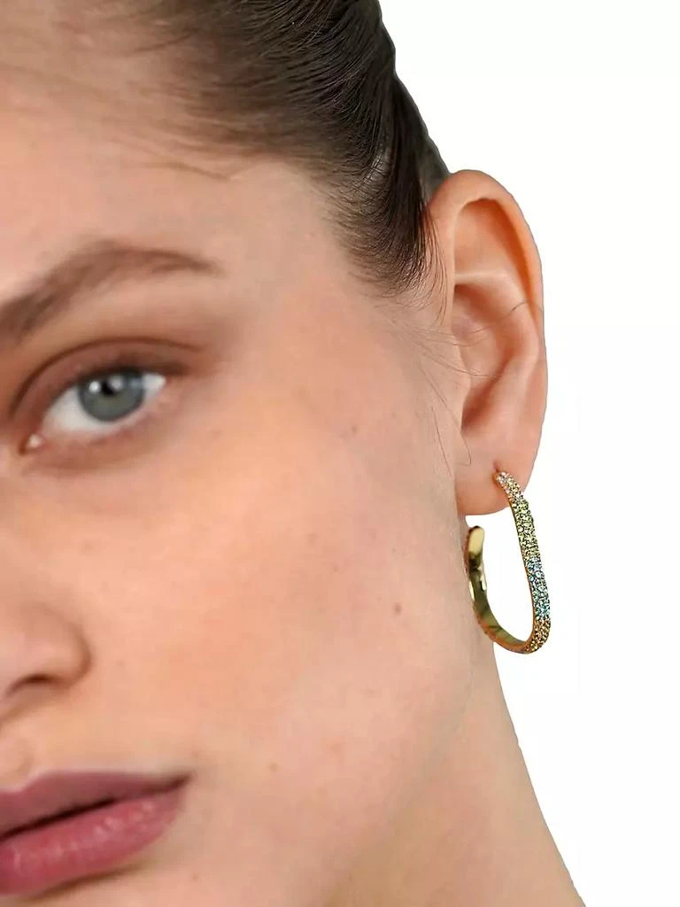 商品Demarson|Mini Calypso Rainbow Pavé Hoops,价格¥1865,第2张图片详细描述