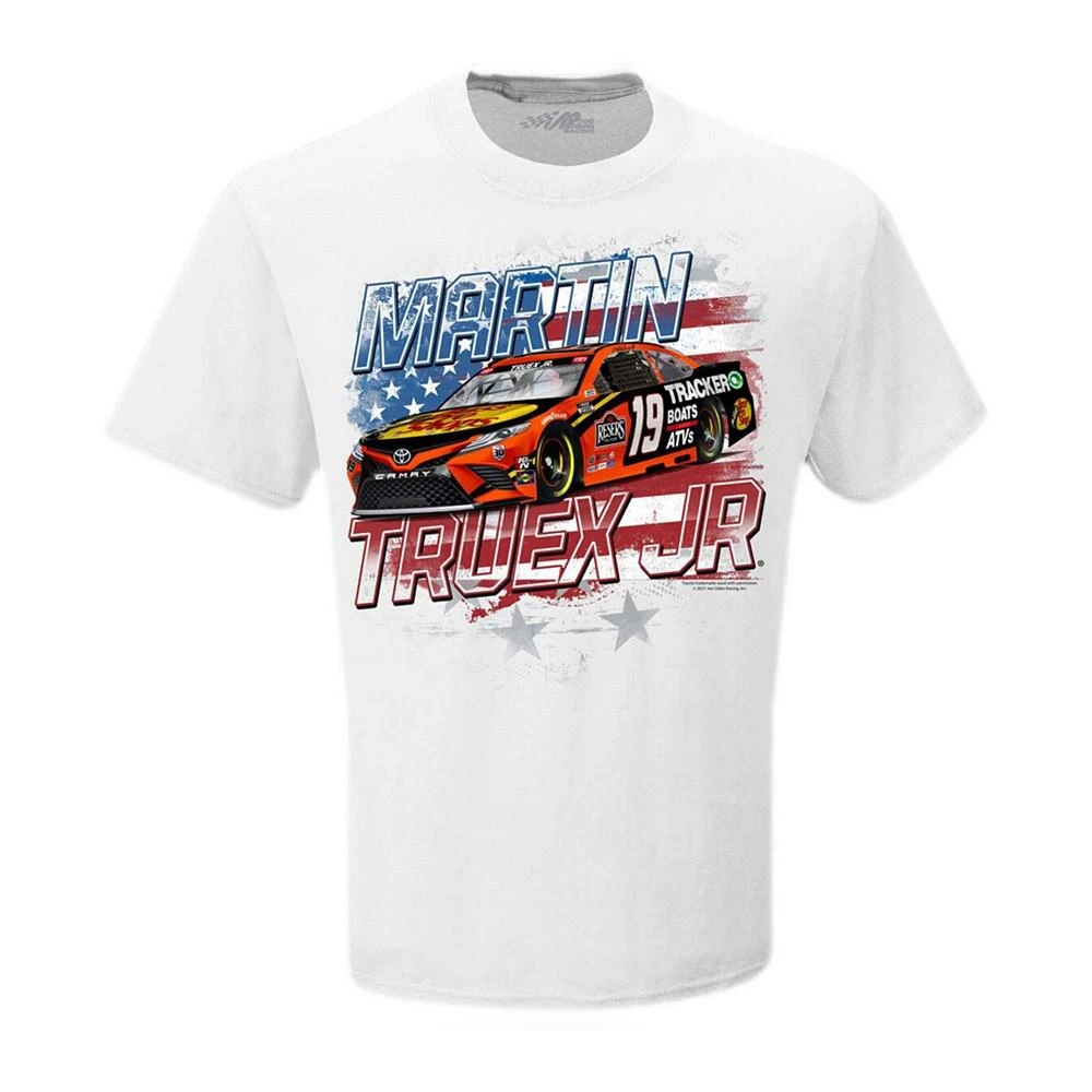 商品Joe Gibbs Racing Team Collection|Men's White Martin Truex Jr Bass Pro Shops Old Glory T-shirt,价格¥214,第2张图片详细描述