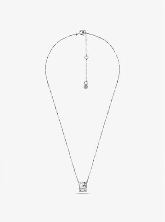 商品Michael Kors|Precious Metal-Plated Sterling Silver Pavé Logo Necklace,价格¥718,第2张图片详细描述