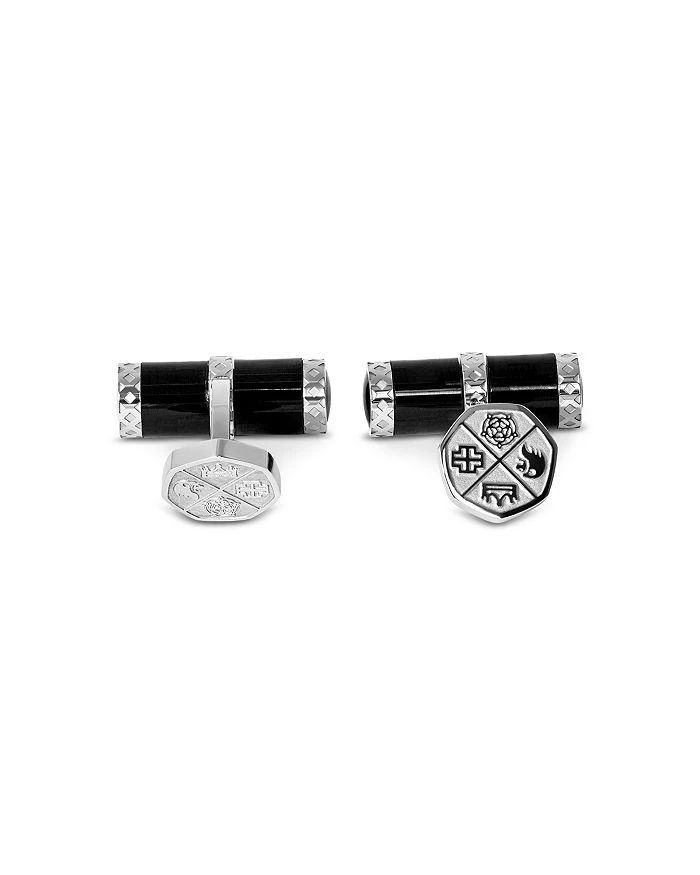 商品Tateossian|Carbon Regalia Cylinder Cufflinks,价格¥2492,第2张图片详细描述