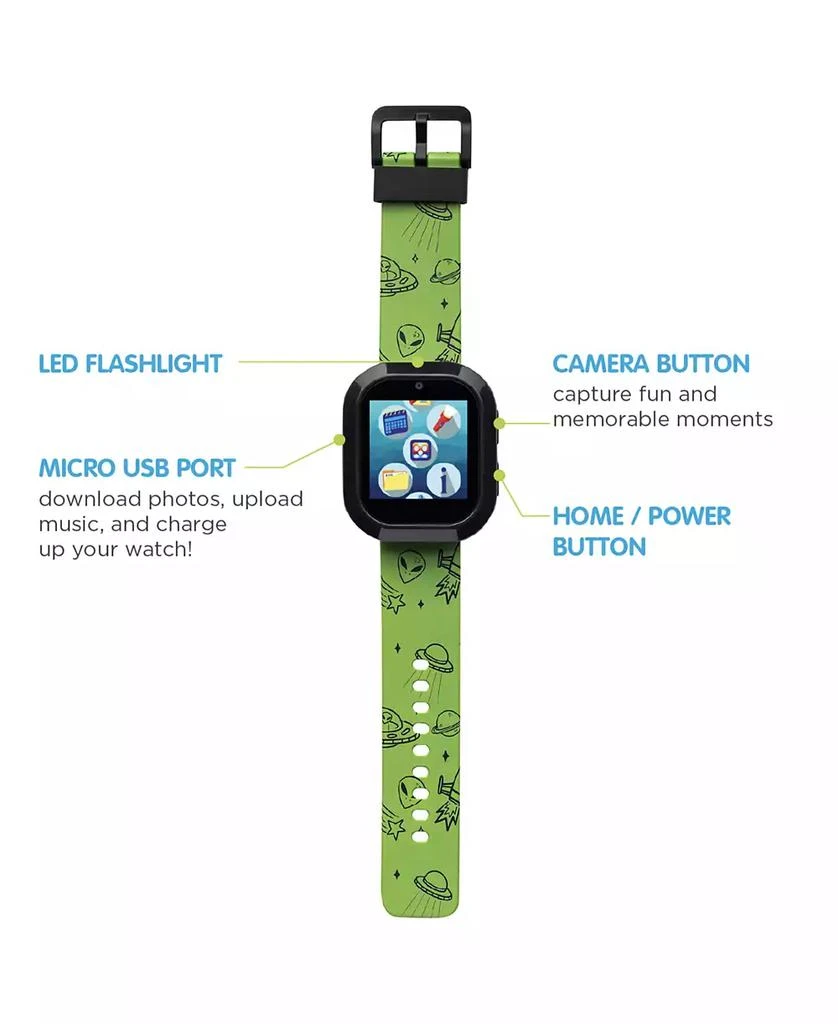 商品Playzoom|V3 Boys Green Silicone Smartwatch 42mm Gift Set,价格¥262,第2张图片详细描述