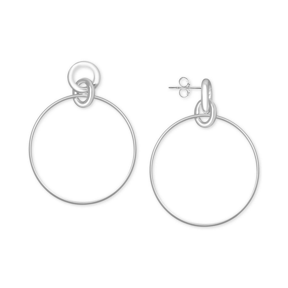 商品Essentials|Circle Link Drop Earrings in Silver-Plate,价格¥149,第1张图片