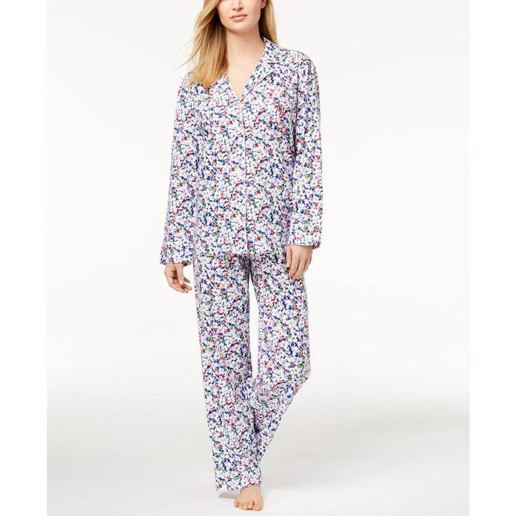 商品Ralph Lauren|Floral-Print Classic Knit Cotton Pajama Set,价格¥378,第1张图片