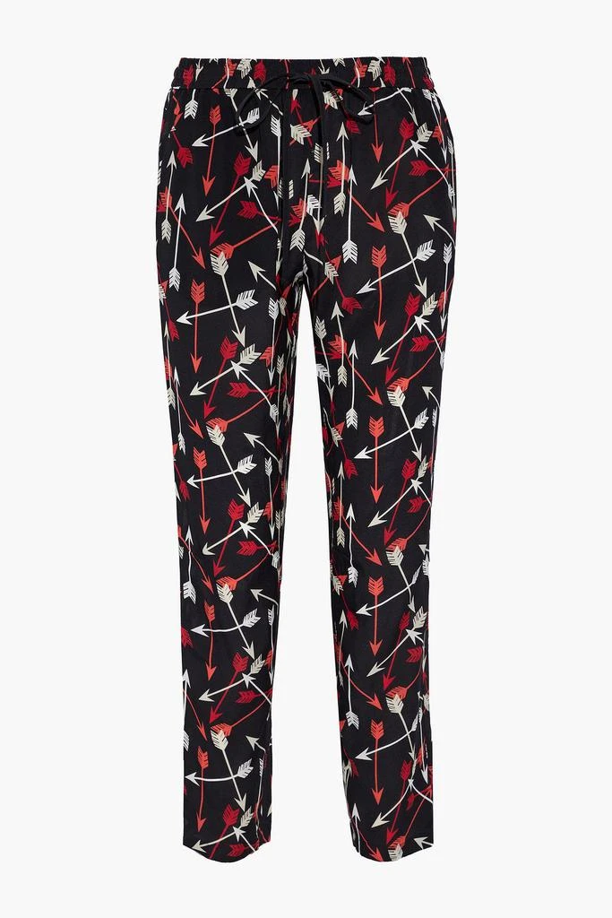 商品RED Valentino|Cropped printed silk crepe de chine straight-leg pants,价格¥910,第3张图片详细描述