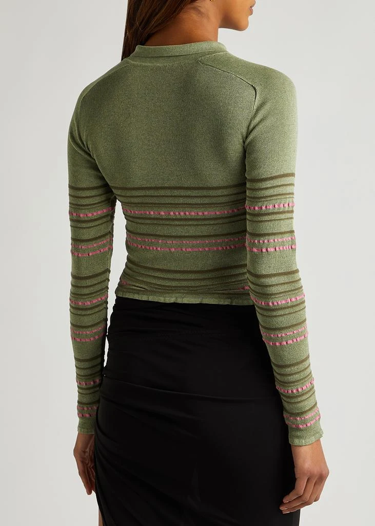 商品Jacquemus|La Maille Aouro cropped ribbed polo top,价格¥1725,第3张图片详细描述