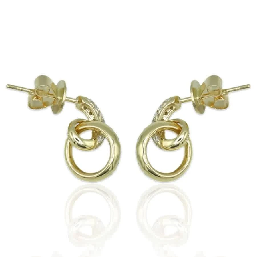 商品Tresorra|Tresorra 18K Yellow Gold Diamond Earrings - 15.5mm,价格¥7834,第2张图片详细描述