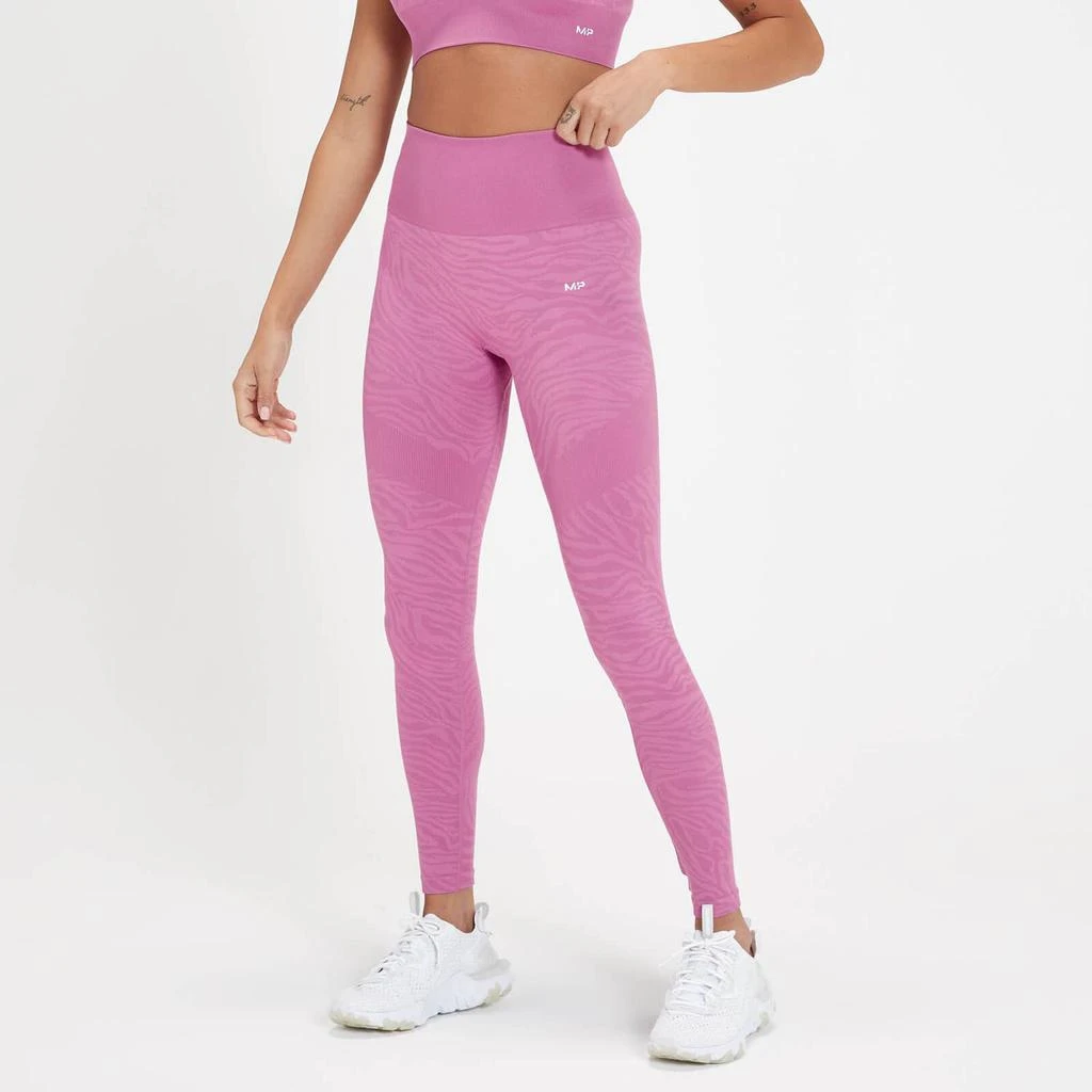 商品The Hut|MP Women's Tempo Seamless Leggings - Blossom Pink Zebra,价格¥239,第1张图片