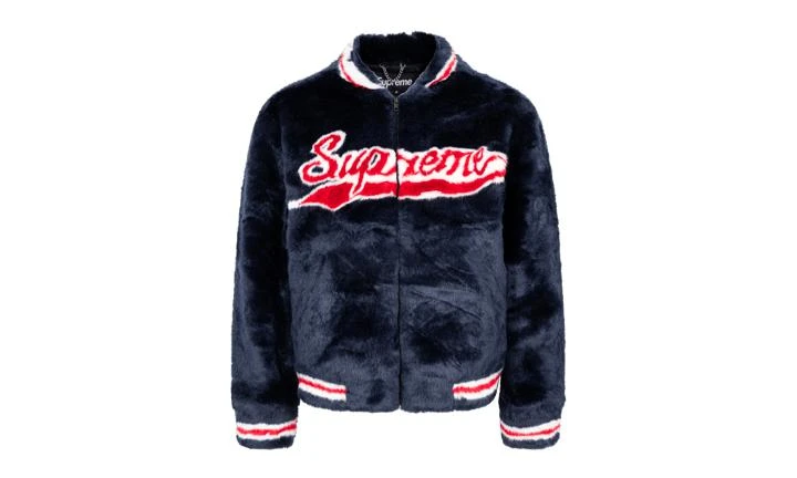 商品Supreme|Supreme Faux Fur Varsity Jacket,价格¥7659,第1张图片