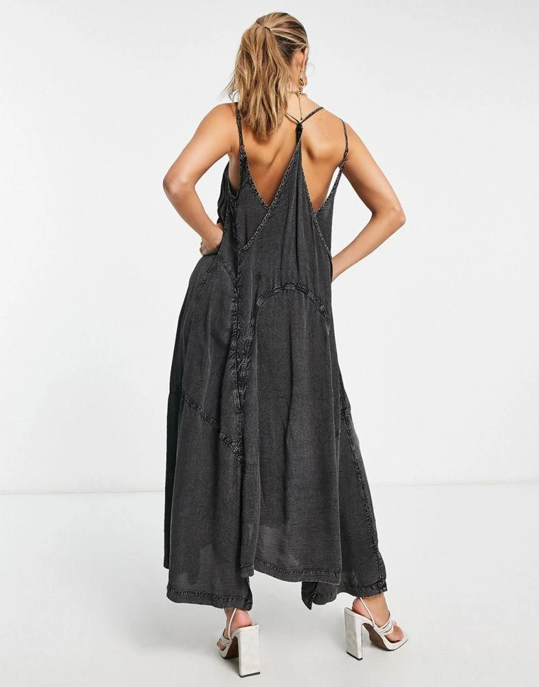 商品ALL SAINTS|Allsaints x ASOS exclusive parachute midi dress in washed black,价格¥746,第4张图片详细描述