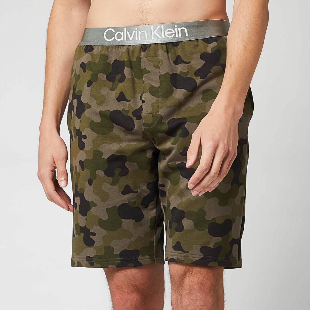 Calvin Klein Men's Sleep Shorts - Galvanize Camo Army Green商品第1张图片规格展示