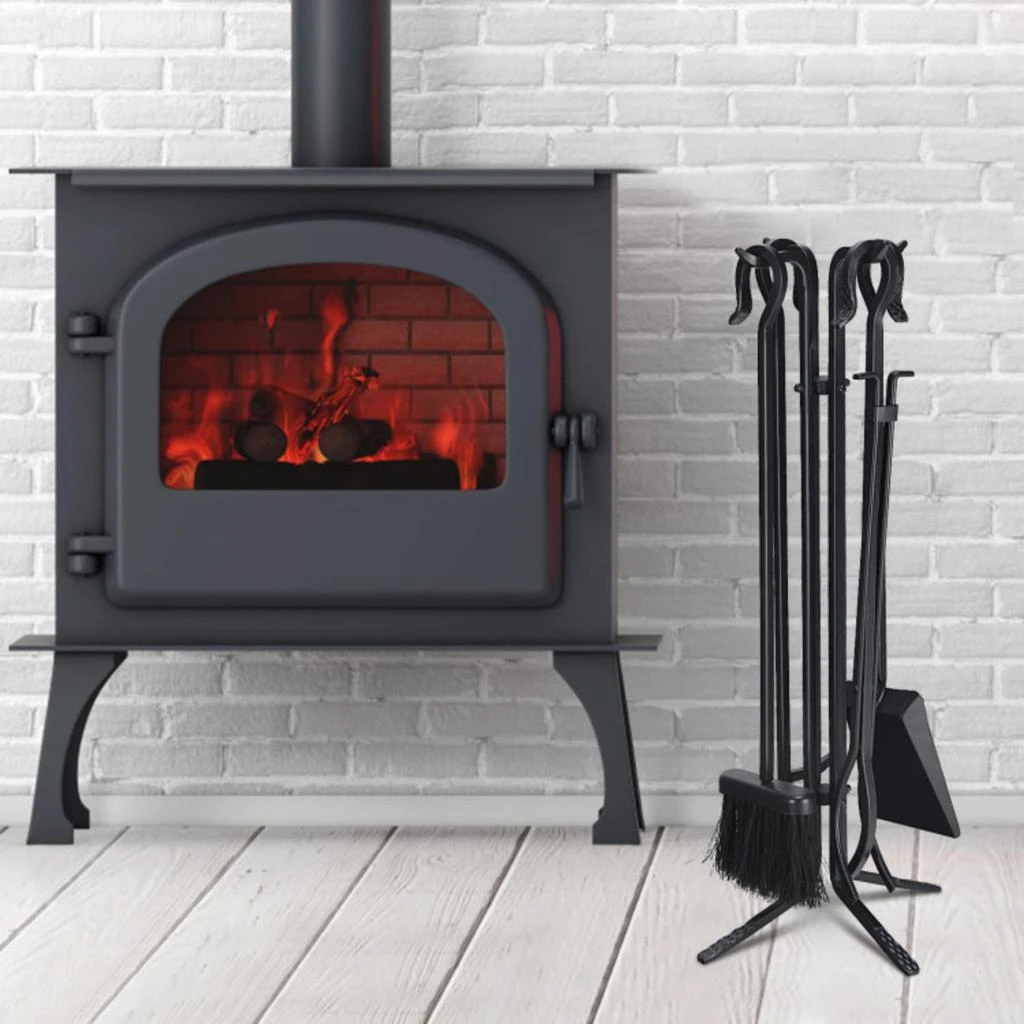 商品Hivvago|5 Pieces Fireplace Iron Standing Tools Set,价格¥558,第2张图片详细描述