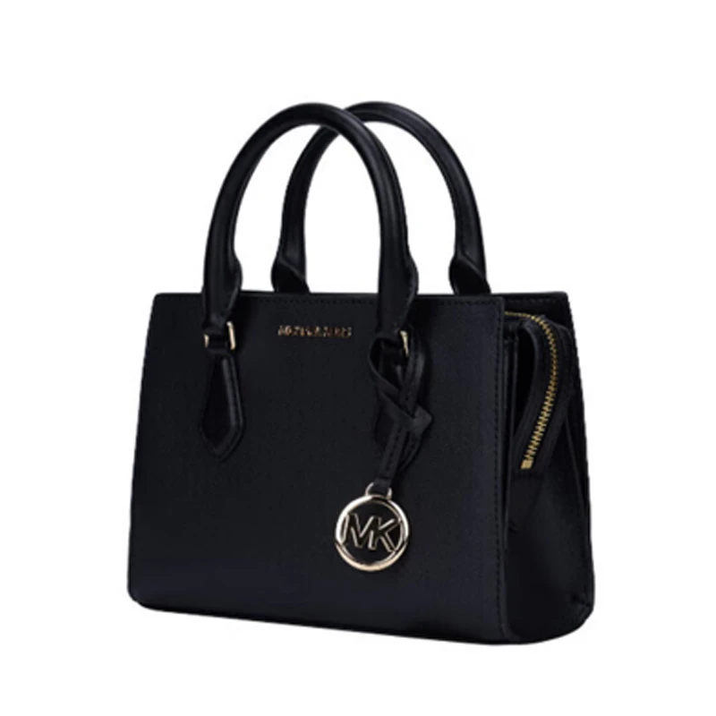 Michael Kors 奥莱款 SHEILA小号纯色人造革女士手提斜挎包 35S3G6HS5L BLACK 商品