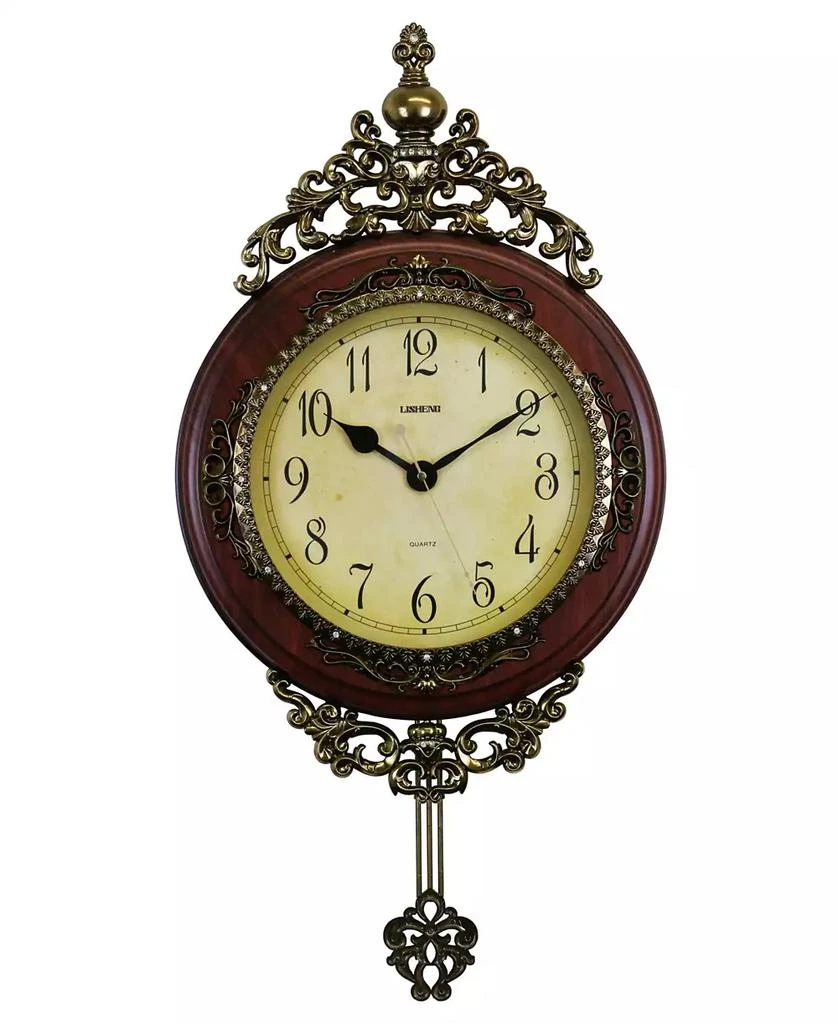 商品Three Star|Wall Clock with Pendulum,价格¥1112,第1张图片