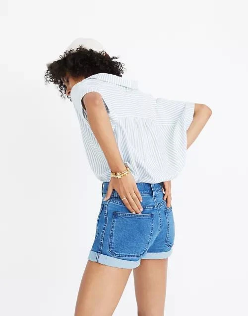 商品Madewell|High-Rise Denim Shorts: Patch Pocket Edition,价格¥277,第3张图片详细描述