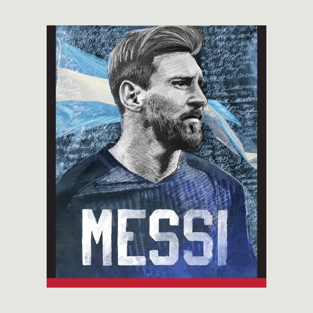 Iconic Messi Portrait Graphic T-Shirt商品第3张图片规格展示
