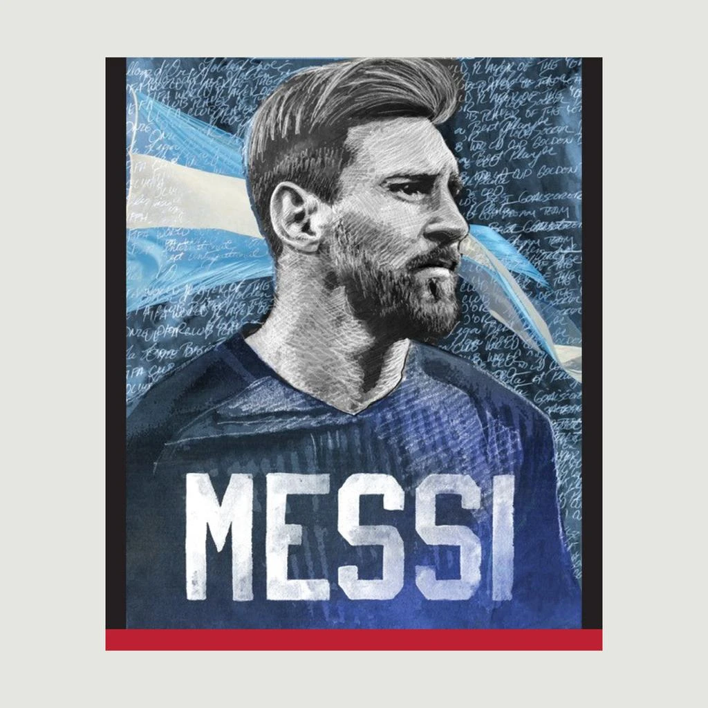 商品Printful|Iconic Messi Portrait Graphic T-Shirt,价格¥298,第3张图片详细描述