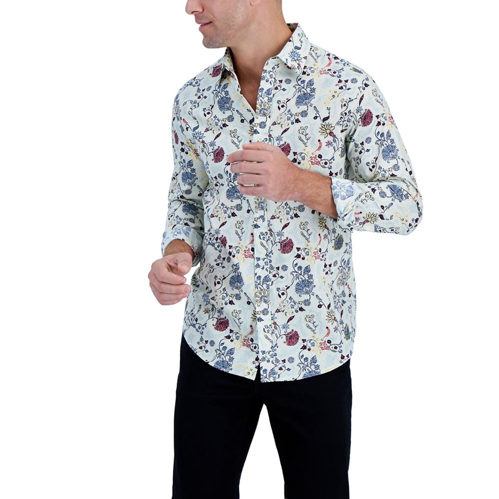 Men's Long-Sleeve Editto Floral Shirt, Created for Macy's商品第3张图片规格展示