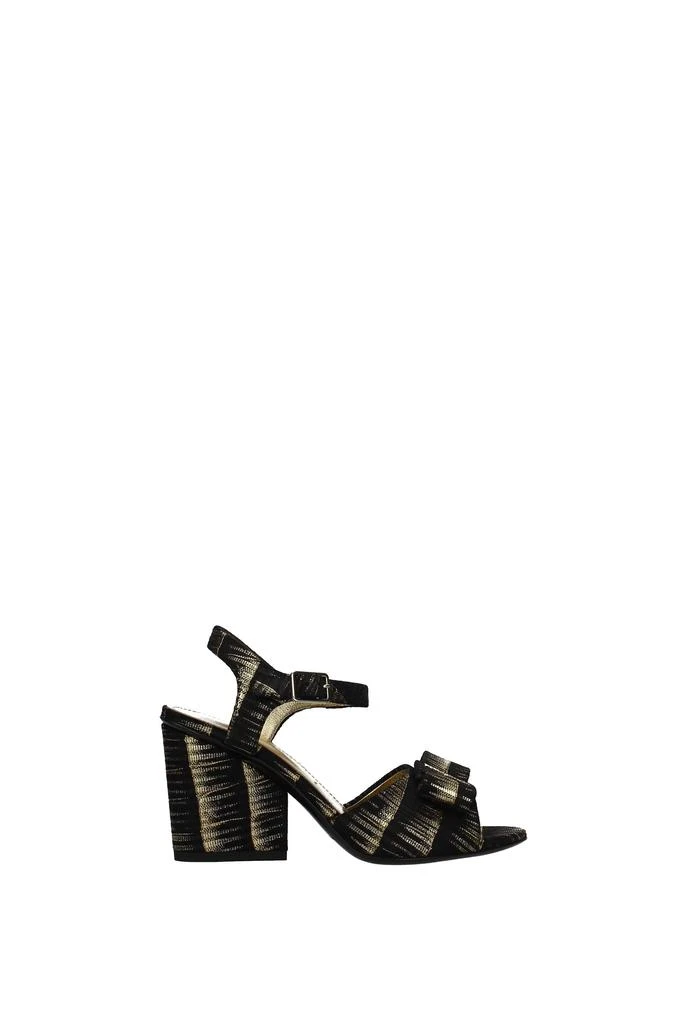 商品Salvatore Ferragamo|Sandals violet Suede Black Gold,价格¥2122,第1张图片
