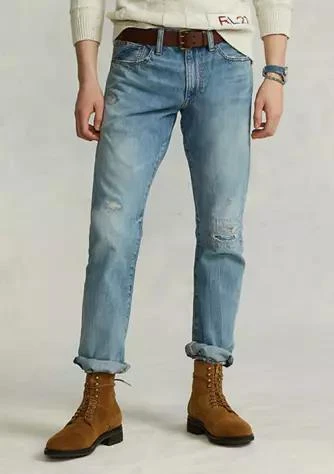 商品Ralph Lauren|Ralph Lauren Varick Slim Straight Distressed Jeans,价格¥469,第1张图片