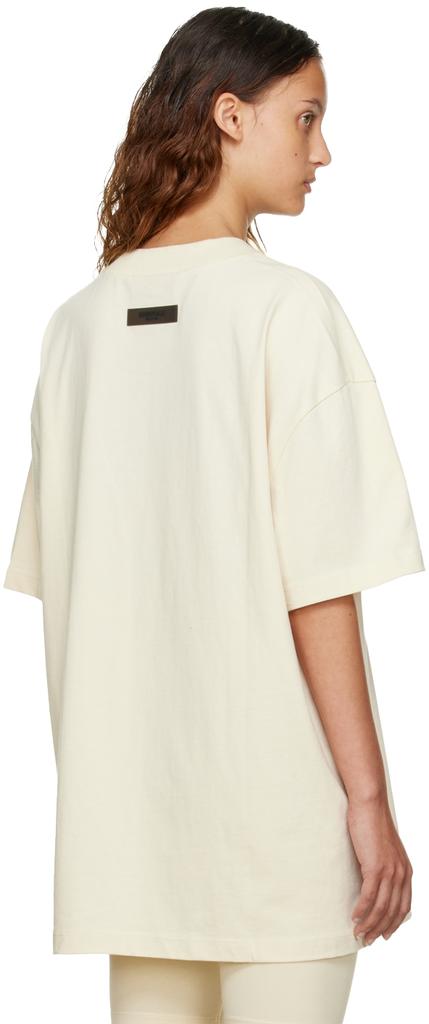 女式 棉质T恤 米白色商品第3张图片规格展示