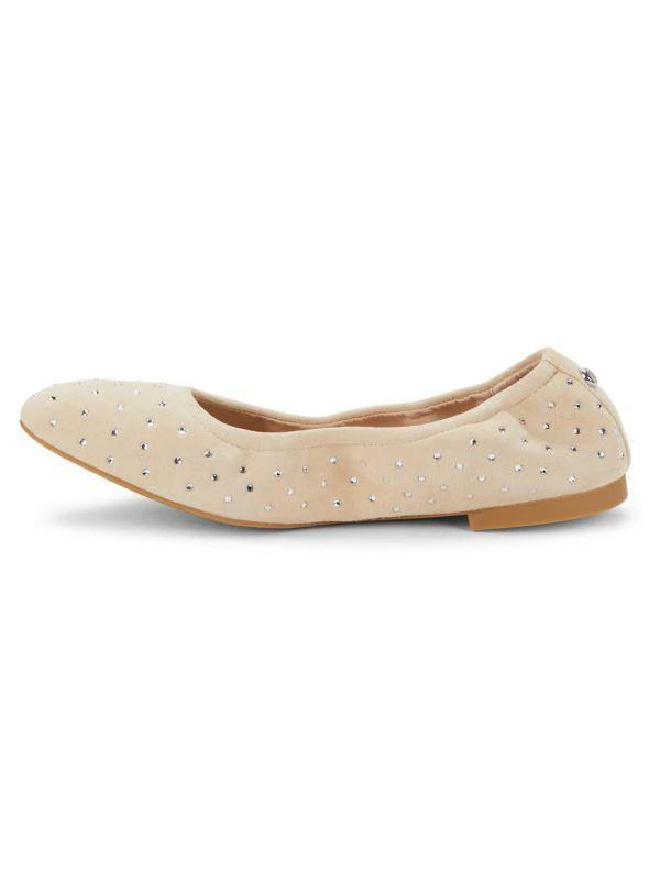 商品Stuart Weitzman|Bling Embellished Suede Ballet Flats,价格¥835,第4张图片详细描述