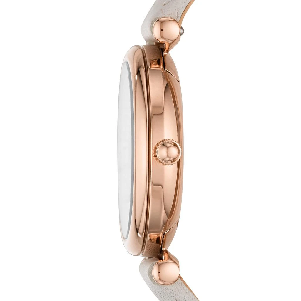 商品Fossil|Carlie Mini Three-Hand Leather Watch,价格¥669,第2张图片详细描述