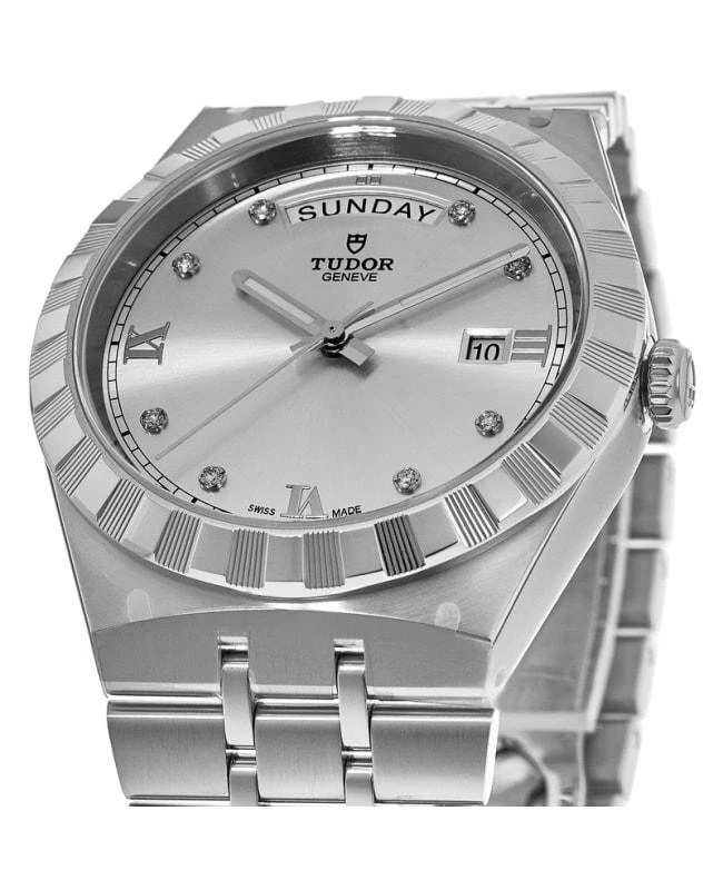 商品Tudor|Tudor Royal Silver Diamond Dial Steel Automatic Unisex Watch M28600-0002,价格¥23933,第2张图片详细描述