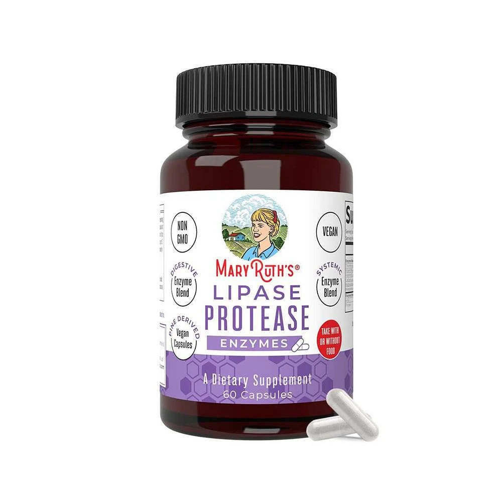商品MaryRuth Organics|Lipase Enzymes Capsules, 60 ct,价格¥164,第1张图片
