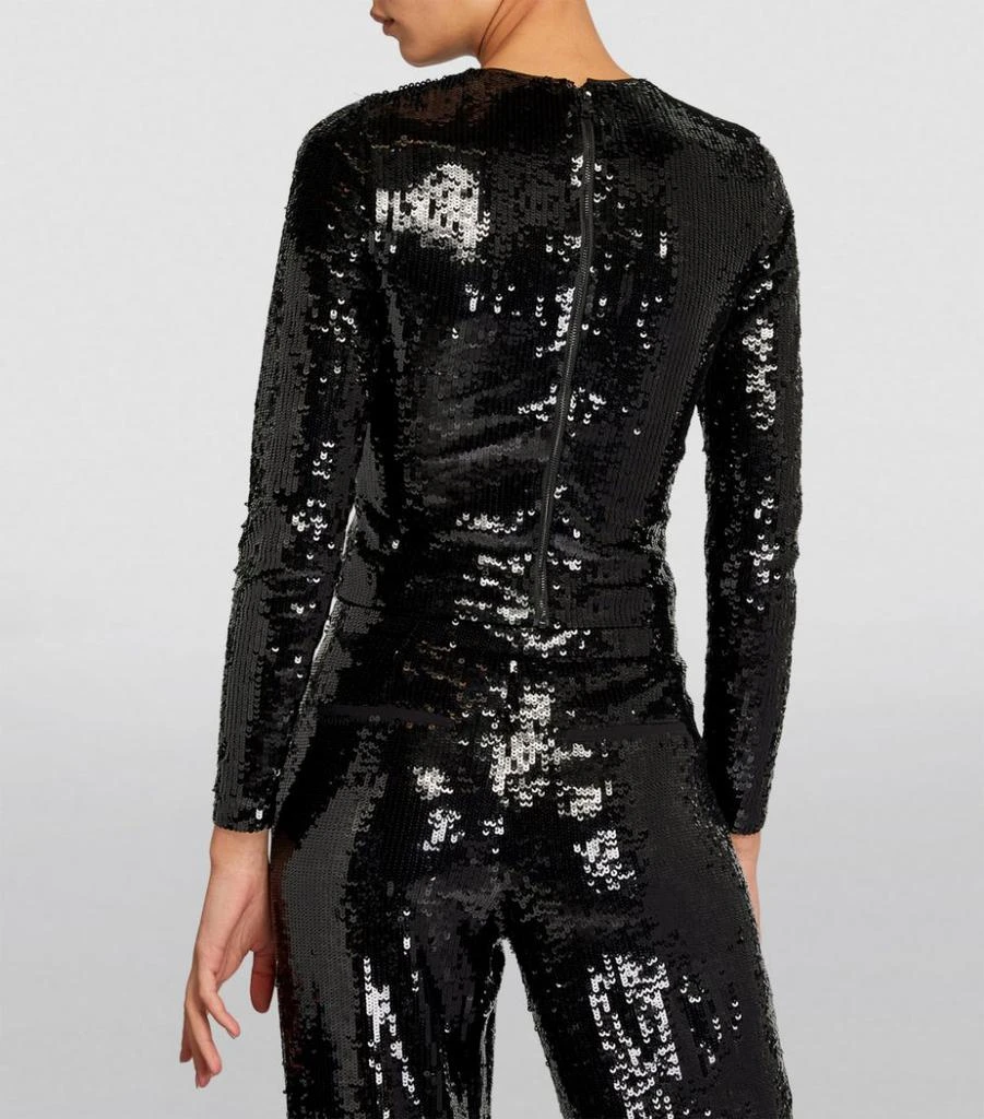 商品Alice + Olivia|Sequinned Delaina Top,价格¥3917,第4张图片详细描述