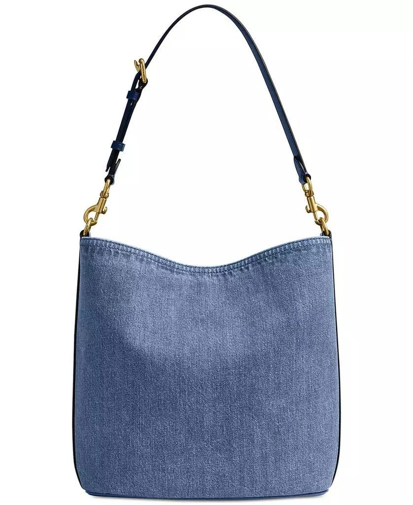 商品Coach|Willow Soft Small Denim Bucket Bag,价格¥4337,第3张图片详细描述