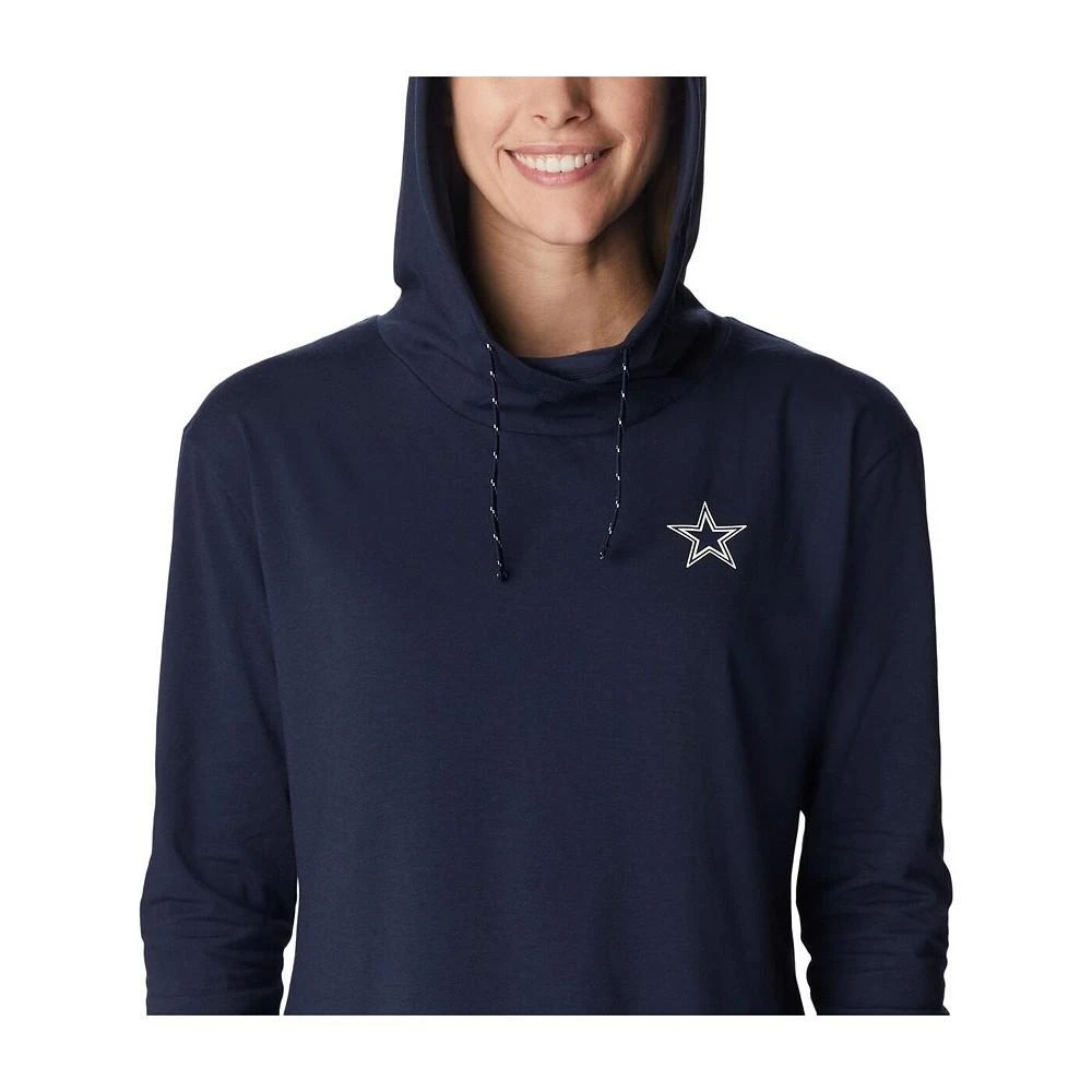 商品Columbia|Women's Navy Dallas Cowboys Sun Trek Omni-Shade Omni-Wick Tri-Blend Pullover Hoodie,价格¥336,第2张图片详细描述