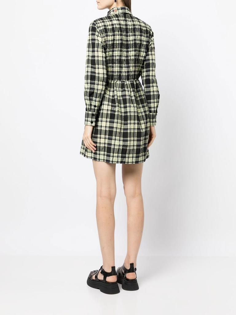 商品Ganni|GANNI - Organic Cotton Checked Shirt Dress,价格¥1813,第4张图片详细描述