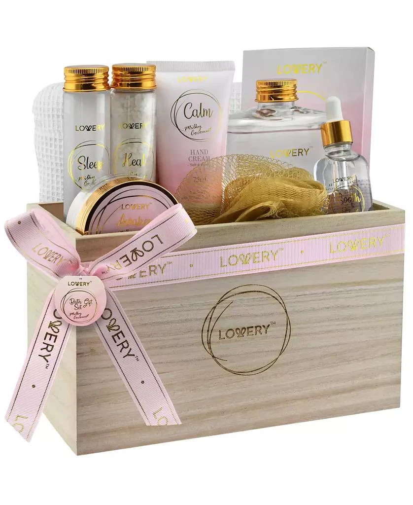 商品Lovery|Milky Coconut Home Spa Body Care Gift Set, 10 Piece,价格¥197,第1张图片