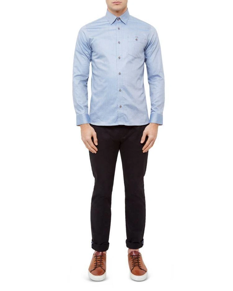 商品Ted Baker London|Portmyo End on End Regular Fit Button-Down Shirt,价格¥571,第4张图片详细描述