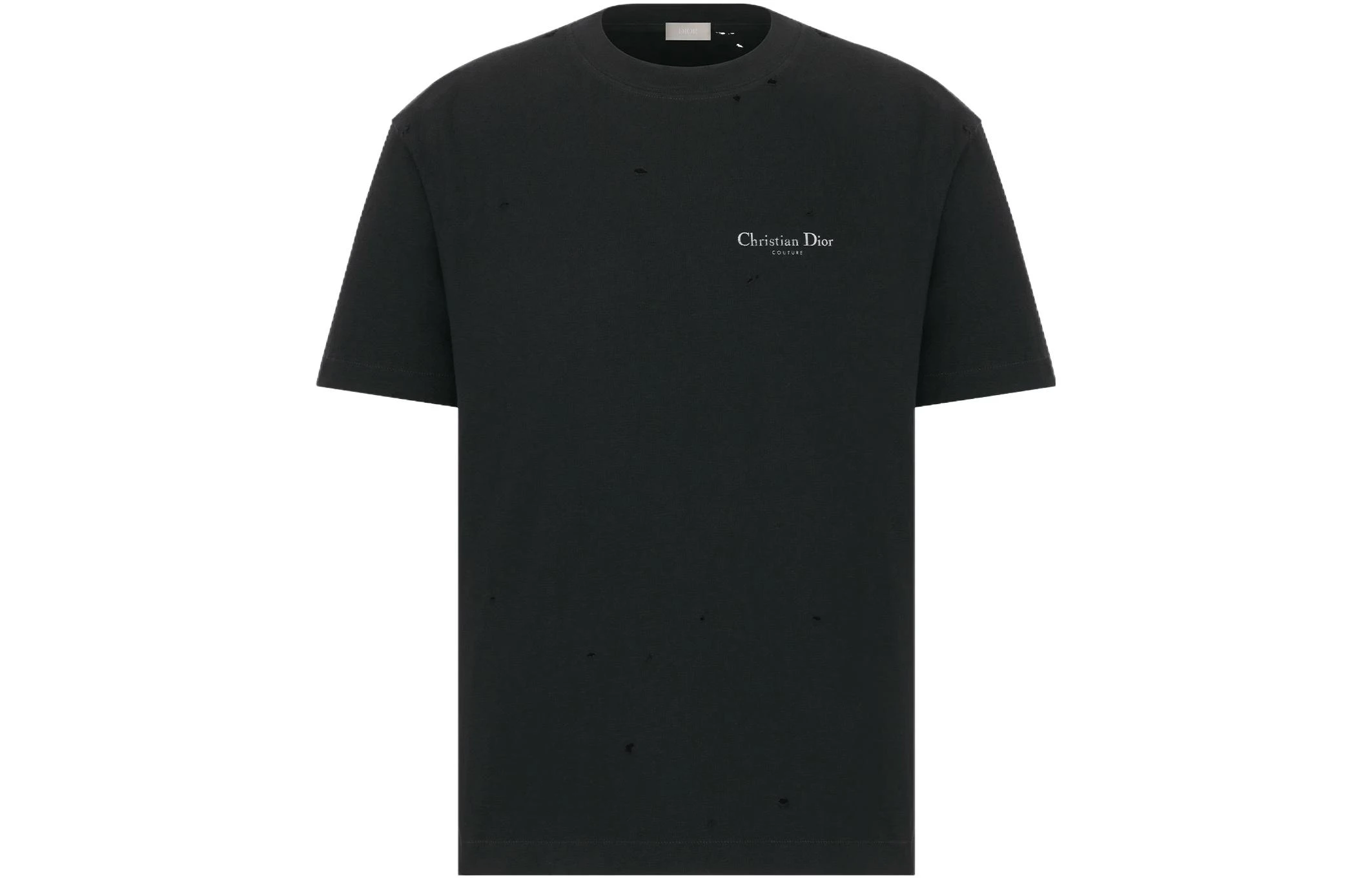商品[国内直发] Dior|迪奥 迪奥 FW23 Logo字母印花破洞纯色休闲短袖T恤 男款,价格¥8584,第6张图片详细描述