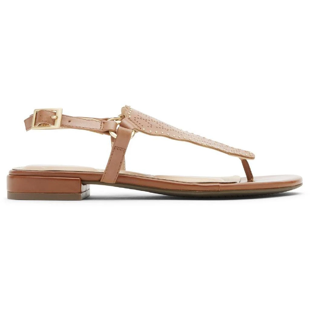 商品Rockport|Rockport Womens Total Motion Zosia Wave Leather Embellished Thong Sandals,价格¥115,第2张图片详细描述