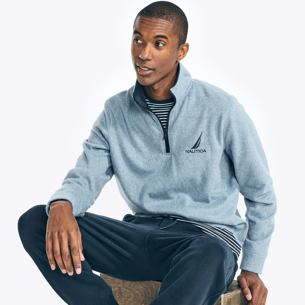 商品Nautica|Quarter Zip Nautex 男士 抓绒套头衫 ,价格¥167,第4张图片详细描述