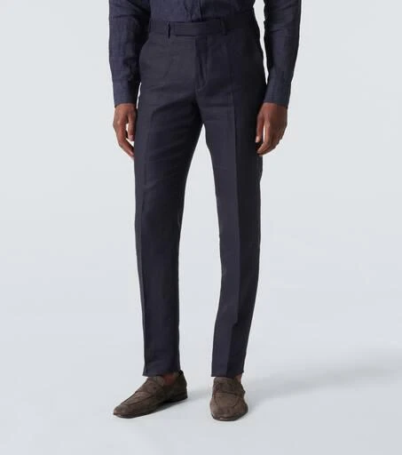 商品Zegna|亚麻斜纹裤,价格¥9037,第3张图片详细描述