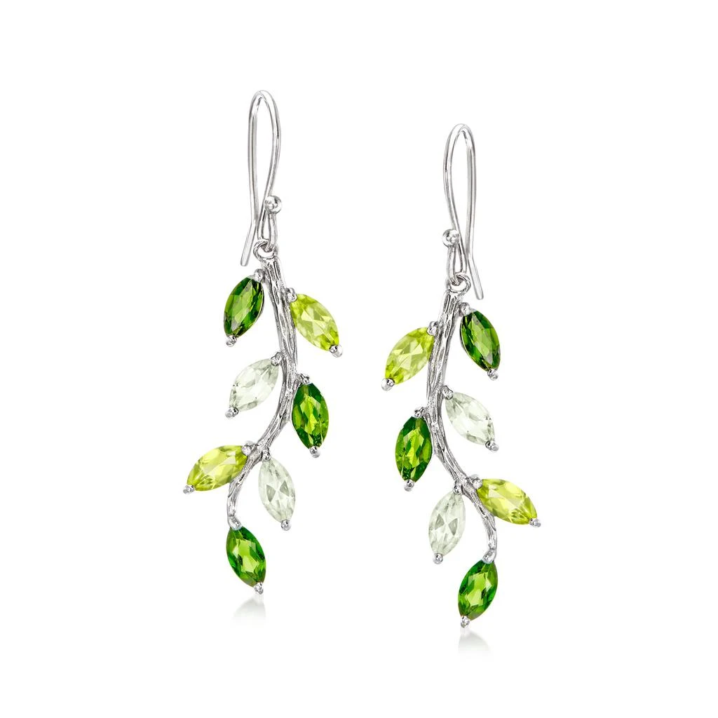 商品Ross-Simons|Multi-Gemstone Vine Drop Earrings in Sterling Silver,价格¥1200,第1张图片