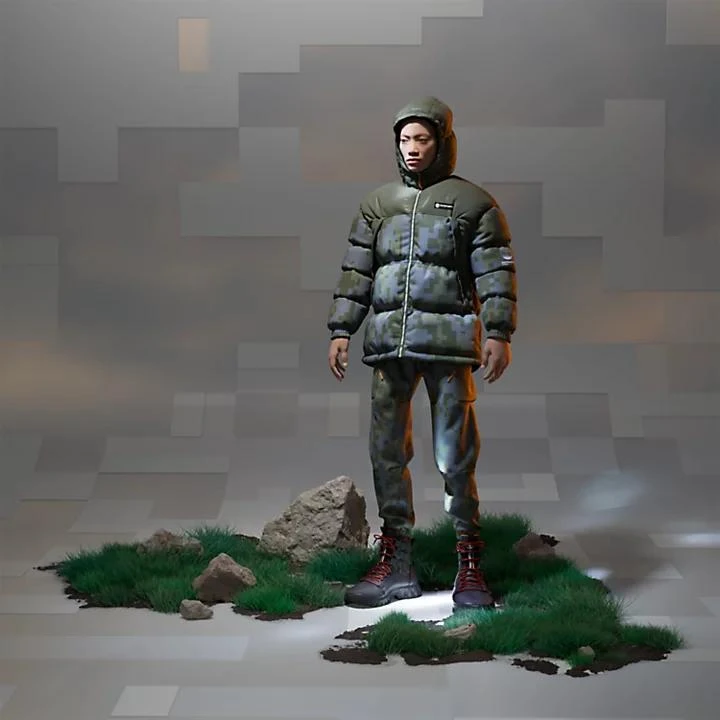 商品Timberland|Earthkeepers® by Raeburn All Gender Puffer Jacket in Green Camo,价格¥1967,第2张图片详细描述