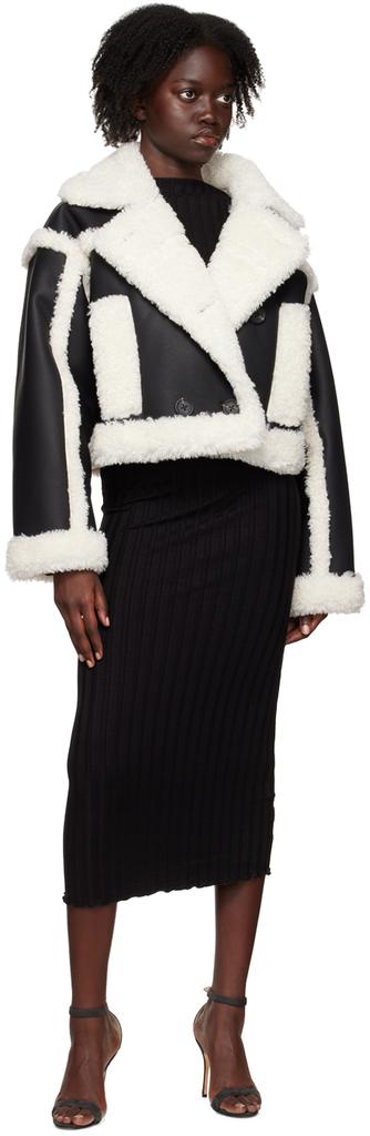 Black Kristy Faux-Leather Jacket商品第4张图片规格展示