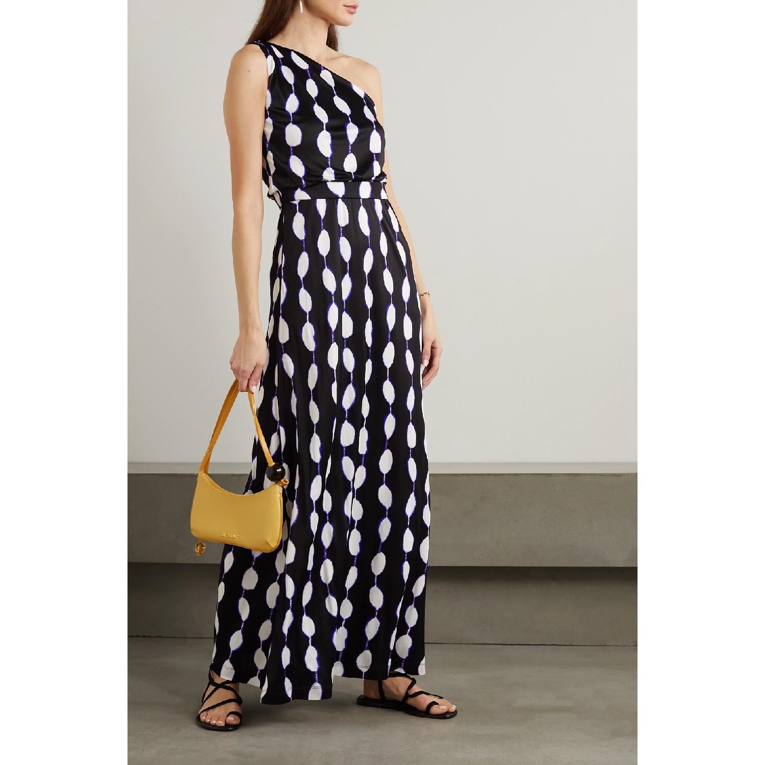 包邮包税【预售7天发货】 DIANE VON FURSTENBERG 23秋冬 女士 连衣裙 Kiera 单肩印花平纹布超长连衣裙 1647597309114104 DVFDS2R031SBDLB 商品第3张图片规格展示