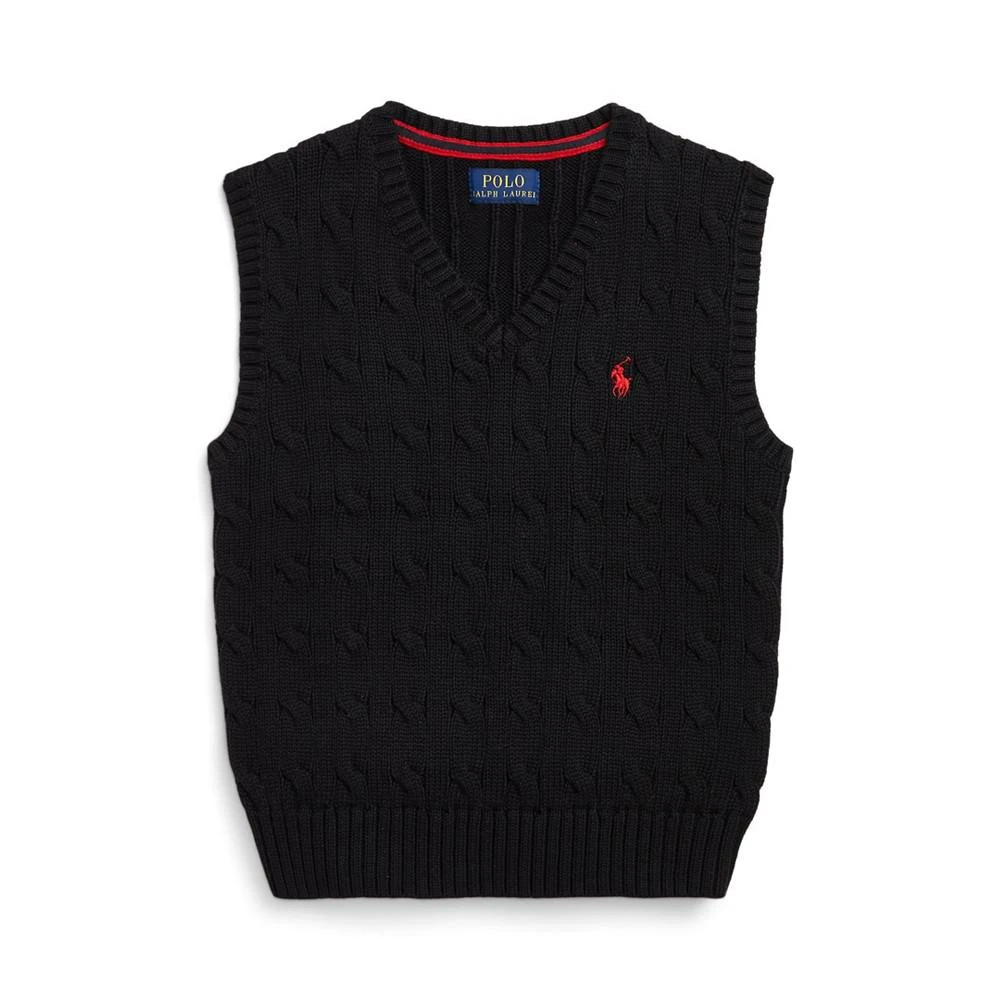 商品Ralph Lauren|Little Boys Cable- Knit Sweater Vest,价格¥268,第1张图片