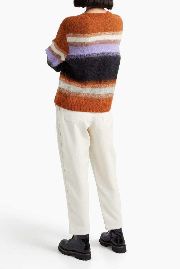 Striped brushed knitted sweater商品第3张图片规格展示