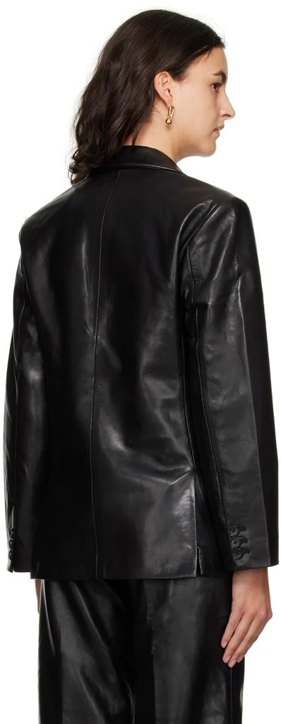 商品ANINE BING|Black Classic Faux-Leather Blazer,价格¥1755,第3张图片详细描述