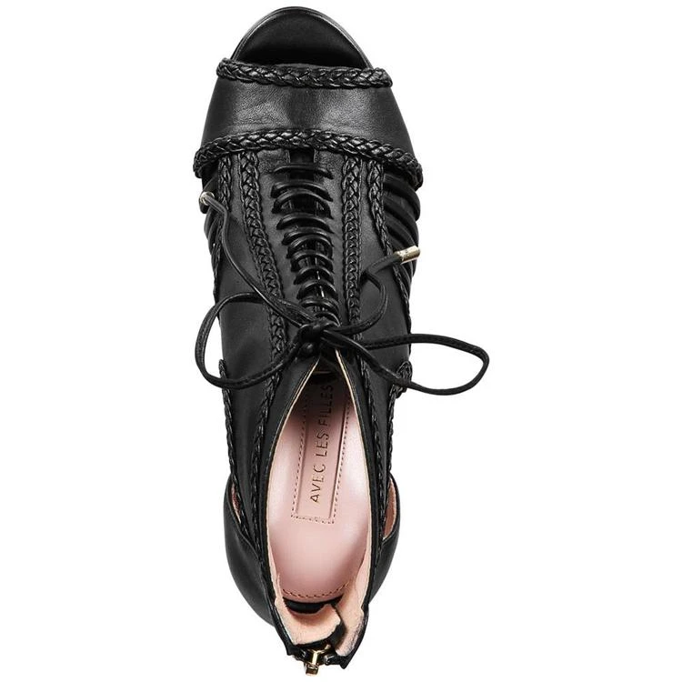 商品Avec Les Filles|Joyce Lace-Up Open-Toe Shooties, Created for Macy's,价格¥681,第4张图片详细描述