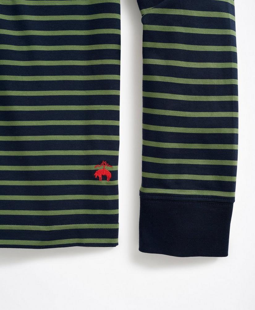 Cotton Striped Long-Sleeve T-Shirt商品第4张图片规格展示